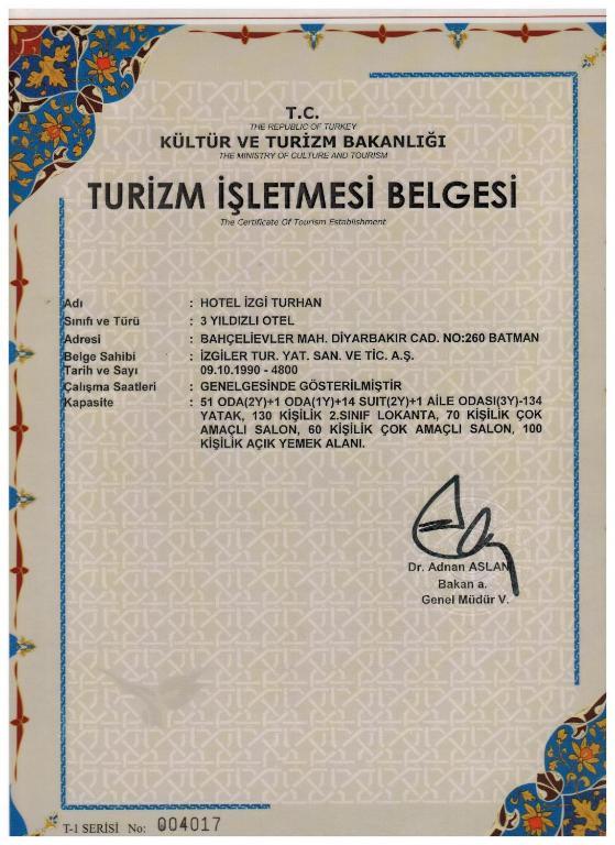Hotel Izgi Turhan Batman Eksteriør bilde